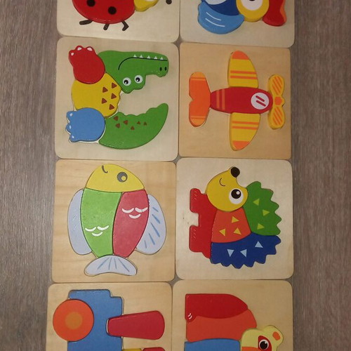 Wooden baby puzzles like new