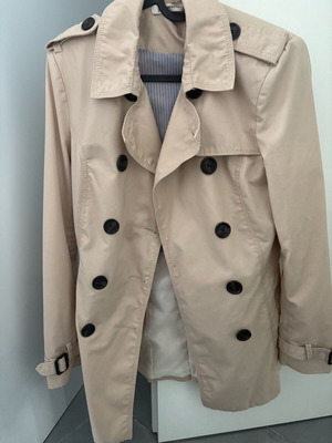 Stradivarius trench coat used, beige, size S