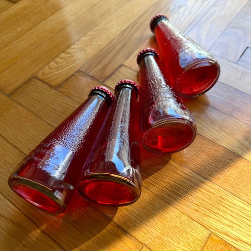 Campari Soda vintage set of 4 decorative bottles