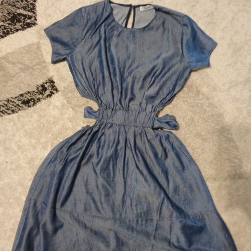 Toi&Moi mini denim dress blue with cutouts size Large like new