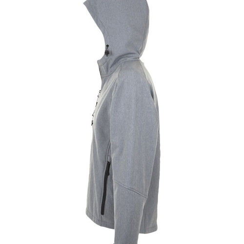 Sol's Replay Men 46602 Softshell Jacket with Hood Grey Melange L new, waterproof