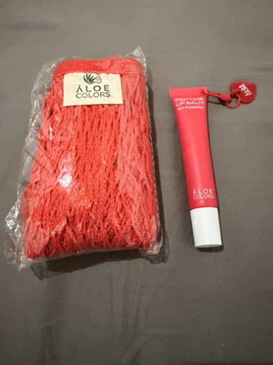 Aloe Colors set – mesh shopping bag and peptide lip balm
