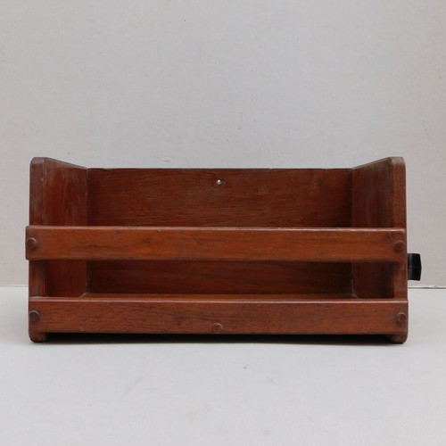 Wooden shelf made of pine, originally installed on a recreational boat