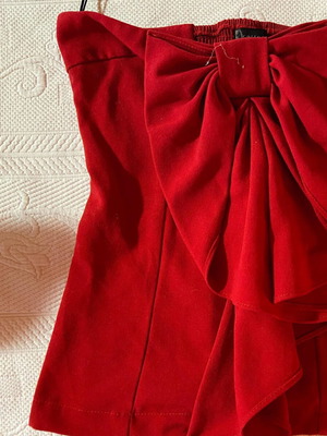 Corset top official red new, size S
