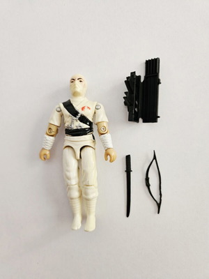 Gijoe Storm Shadow v1 1984 action figure used, rare bow included