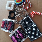 Handmade beaded keychain new, multicolor
