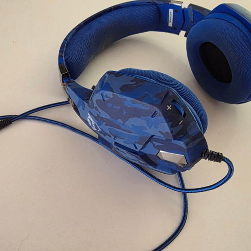 Trust GXT 322C Carus Gaming Headset, blue camouflage