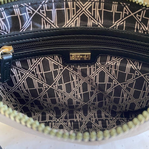 Carpisa crossbody bag new, grey faux leather with detachable strap