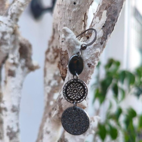 Boho hanging earrings stainless steel, new