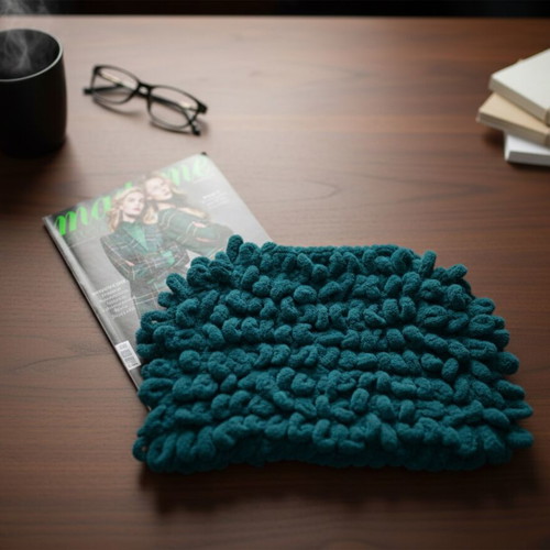 Misirlou Puffy Bag, 30x30 cm, emerald petrol color