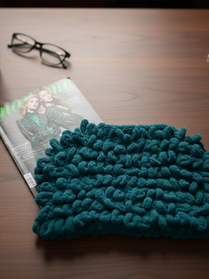 Misirlou Puffy Bag, 30x30 cm, emerald petrol color