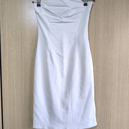 Pencil strapless dress white, slim fit, like new