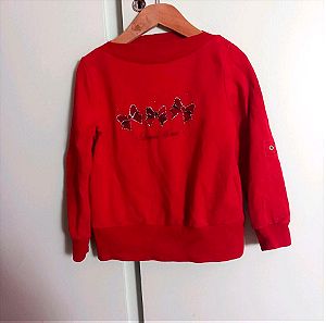 Παιδικο κόκκινο μπλουζακι Lapin house για κορίτσι ηλικία 5-6 ετων σε καλη κατάσταση