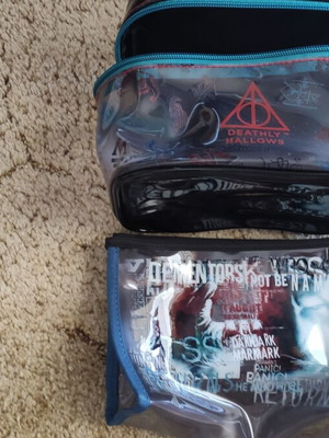 Harry Potter toiletry bag set of 2 like new, black and multicolor