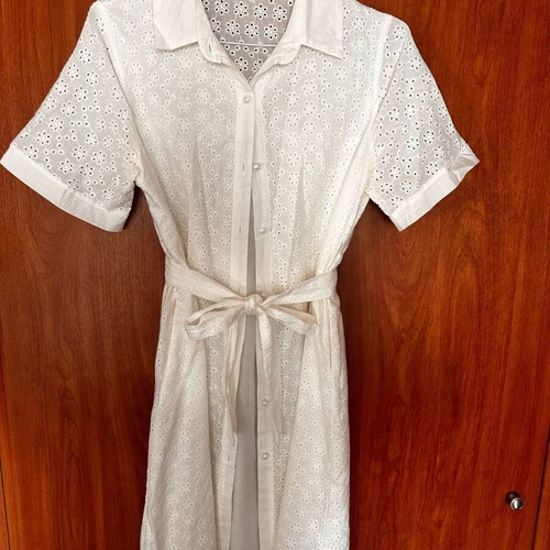 Kipour midi dress white like new, one size
