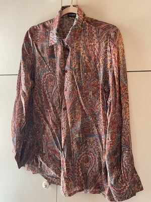 Silk shirt like new, multicolor, sizes M to XL