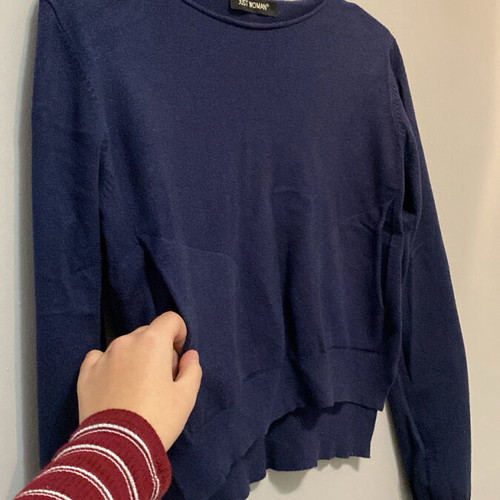 Blue fitted blouse like new, size S
