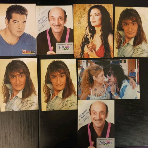 Printed autographs of Greek actors in good condition