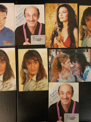 Printed autographs of Greek actors in good condition