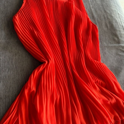 Zara pleated blouse red, like new, size XS
