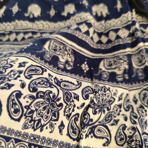 Summer shorts blue with paisley and elephants like new
