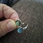 Silver 925 ring with labradorites new