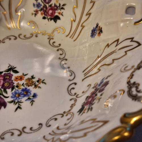 Porcelain plates set from Germany like new, hand-painted with 24k gold