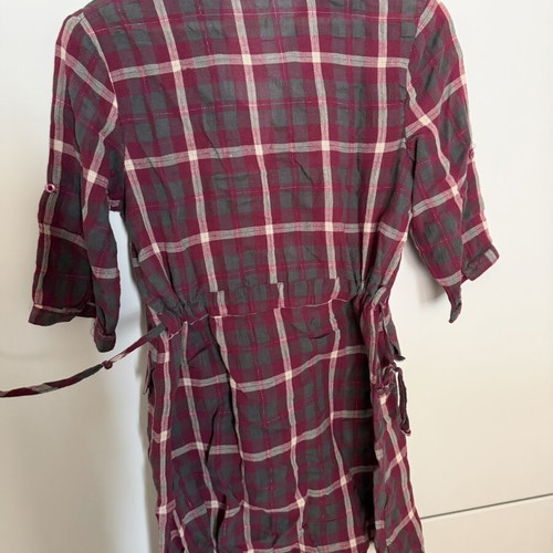 Checked shirt size M with back cords like new, multicolor