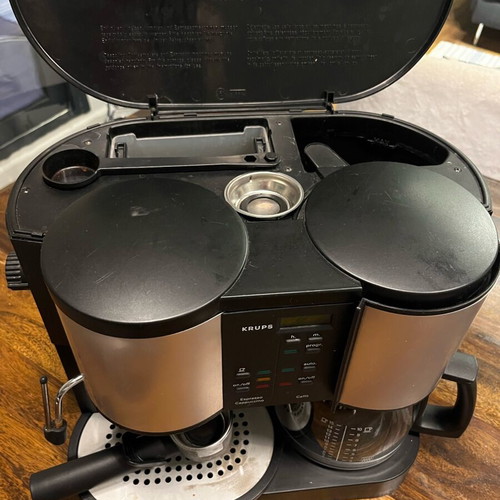 Krups coffee maker used for French, espresso and milk froth