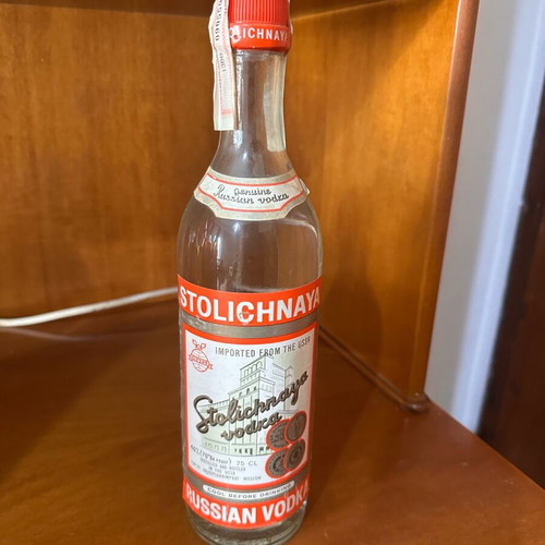 Vintage alcoholic drinks from 1968 like new, rare collectible bottles