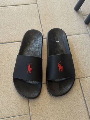 Polo Ralph Lauren slides size 46, new, black and red