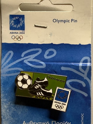 Athens 2004 Olympic Football Pin new, official licensed product