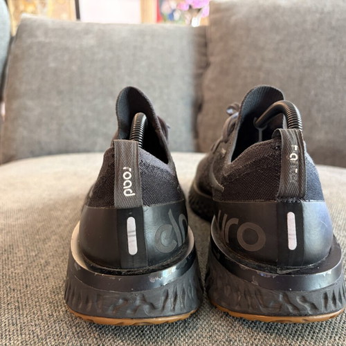 Nike Epic React ID sneakers used, black gum sole size 45