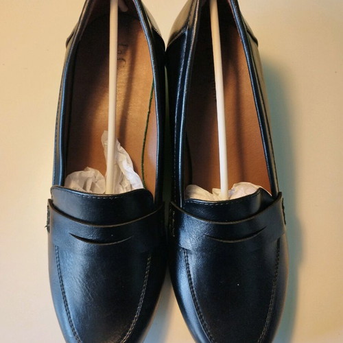 La Coquette loafers women's genuine leather new, size 40, black