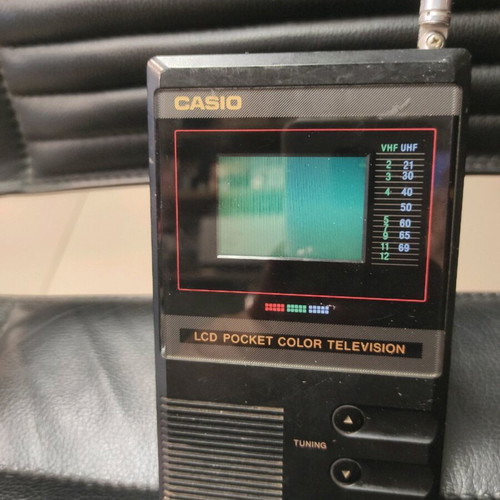 Casio LCD Pocket Color Television used, PAL/SECAM system