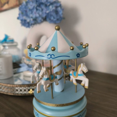 Carousel Baptism Decoration Set Blue Theme new