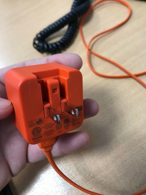 Charger with Greek and American plug used
