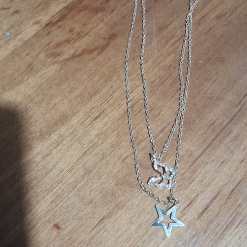 Set of 2 gold-colored necklaces new