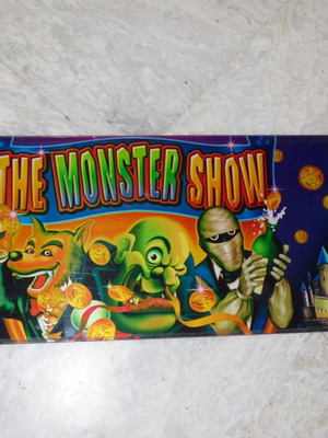 Πινακίδα Konami The Monster Show μεταχειρισμένη 23x50 cm