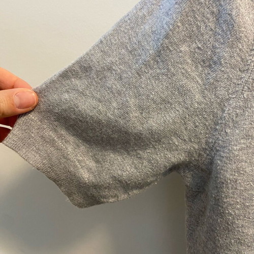 Zara knit short-sleeve T-shirt medium gray like new