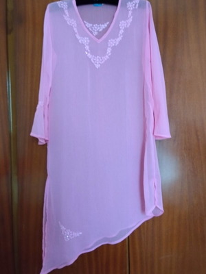 Aqua Mare pink tunic size M new with embroidery