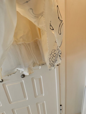 Evening dress, size small, black and white