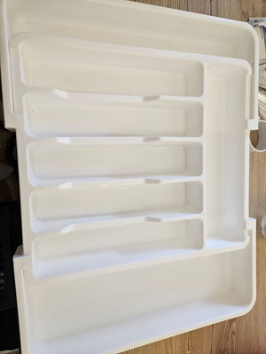 White expandable cutlery tray new