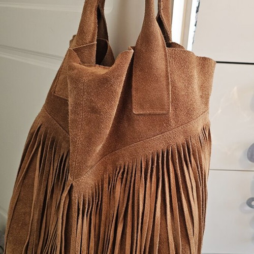 Borse in Pelle leather-suede handbag used, brown