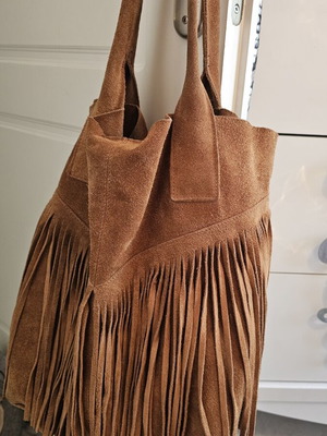 Borse in Pelle leather-suede handbag used, brown
