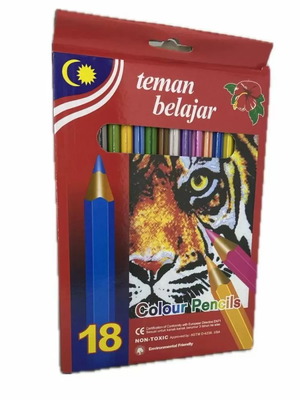 Colour pencils set of 18 new, non-toxic