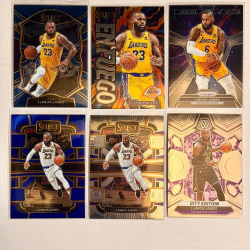LeBron James Base Insert Lot 3, 6 cards, new