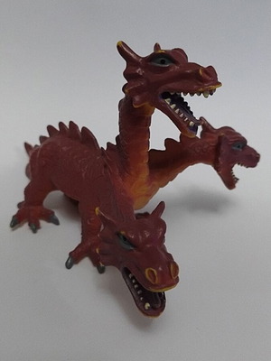 Dragon toy with three heads like new