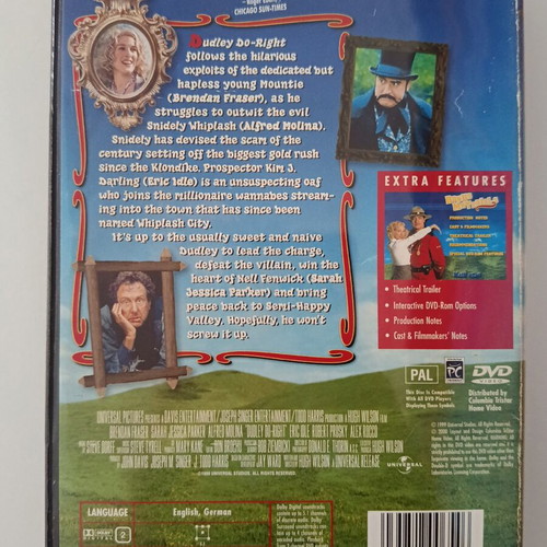 Dudley Do Right DVD used with subtitles
