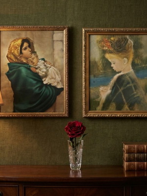 Vintage framed art set, Madonnina Ferruzzi & Precious Gentilini
